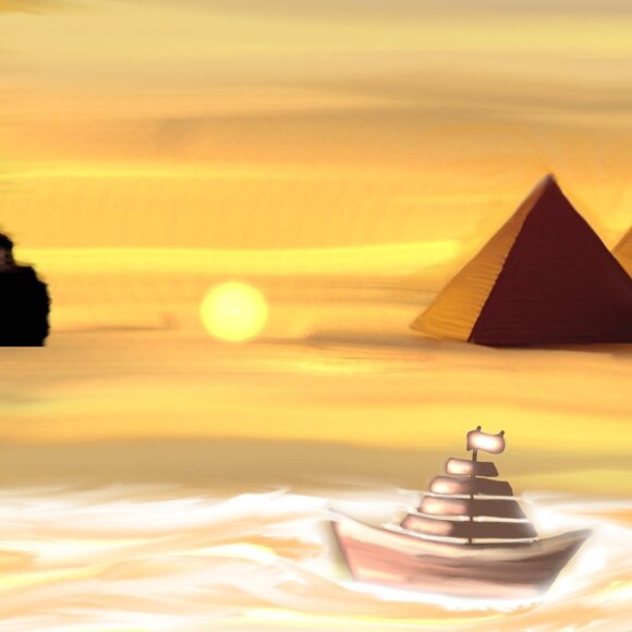 Egypt Sphinx | Kids Art | Modern Wall Art Decor | Minimalist Digital Prints - Picture 4 of 5